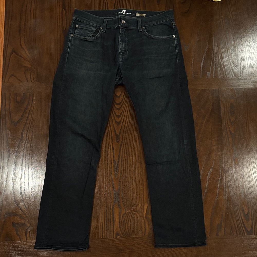 7 For All Mankind Dark Denim Slim Jeans